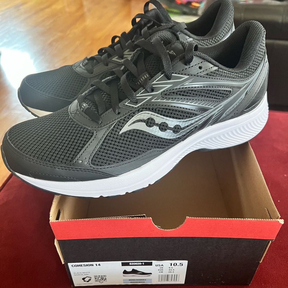 Saucony Black and White Athletic Shoes